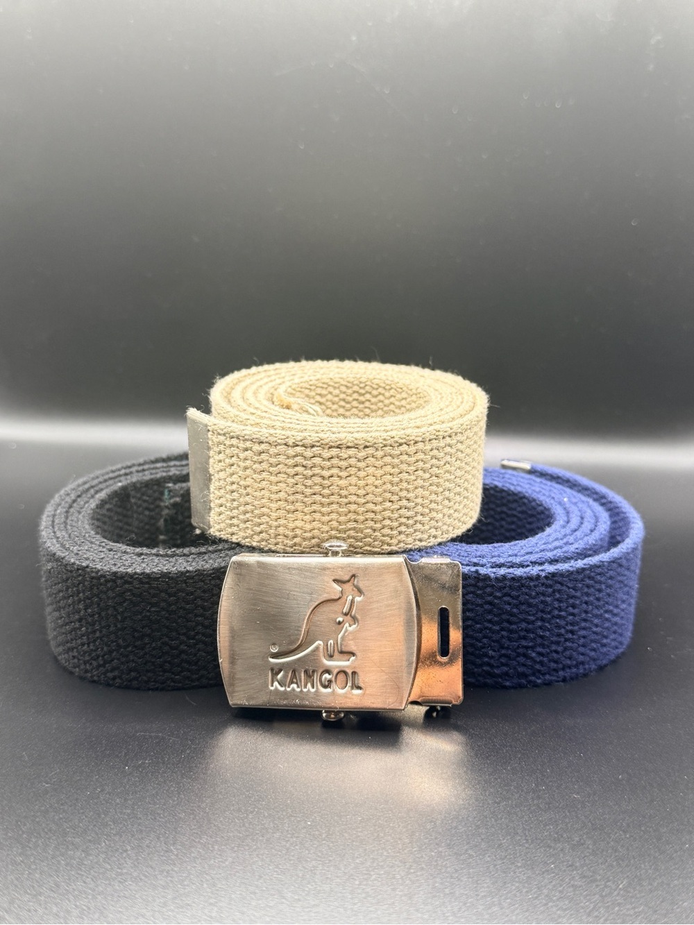 Vintage Kangol 3 in 1 Web Belt Box Set Deadstock Eaton Tag